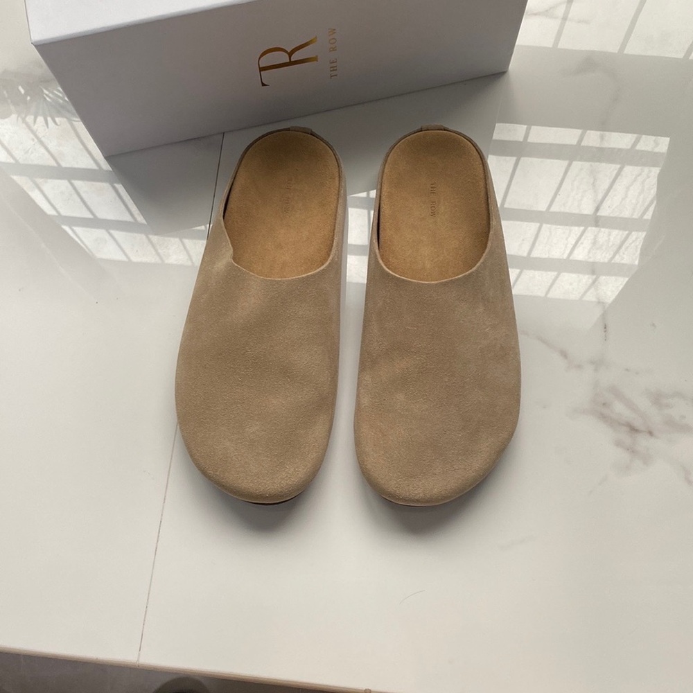 The Row Tan Men's Slip-On Loafers